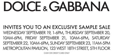 dolce gabbana samples|dolce and gabbana sample sale.